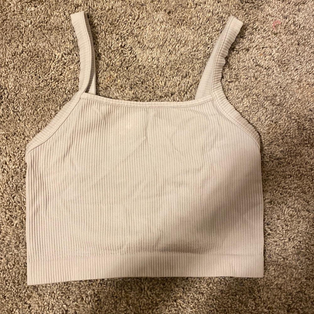 White crop tank top
